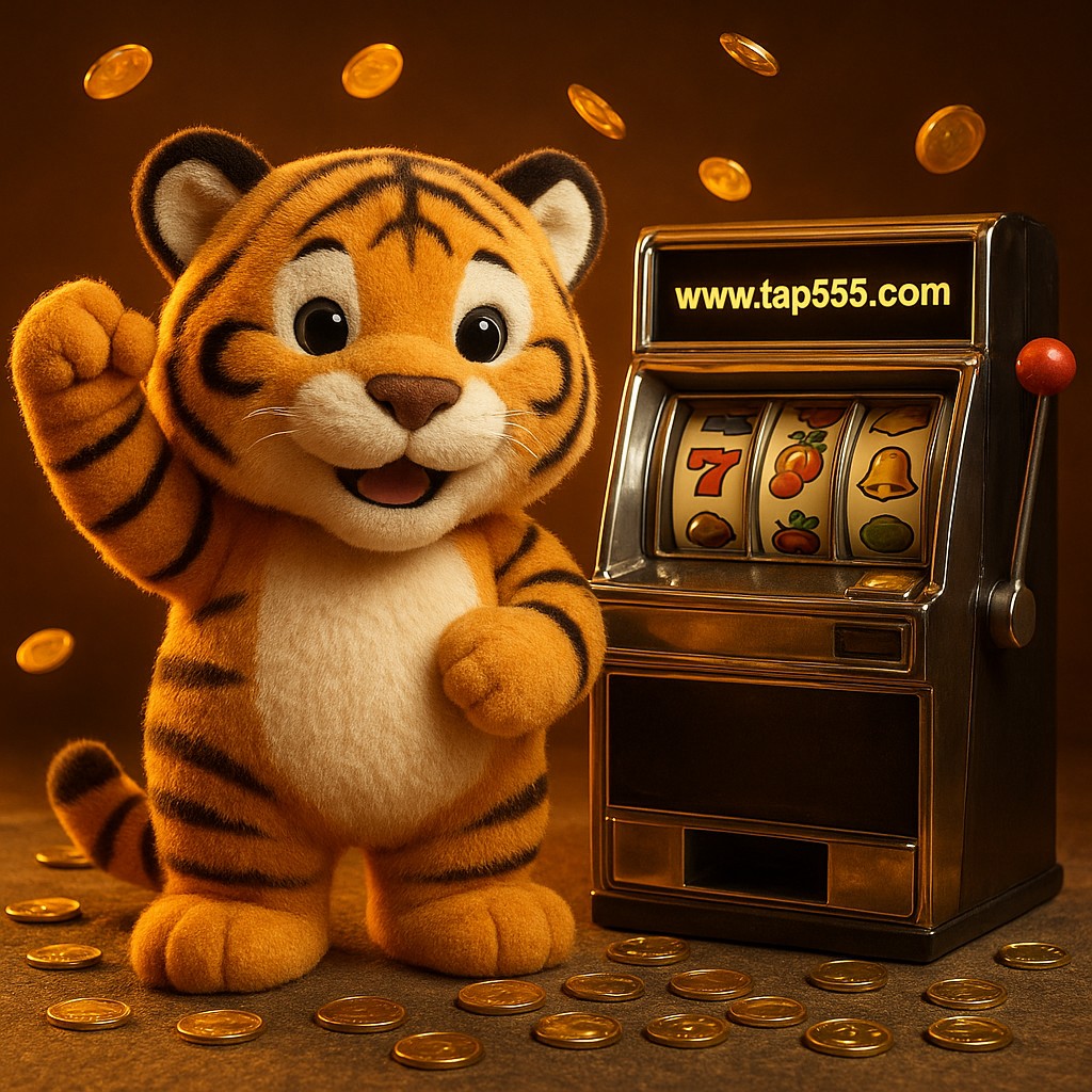 আর্কেড জয়ের আনন্দে উল্লাসিত একটি বাঘশাবক